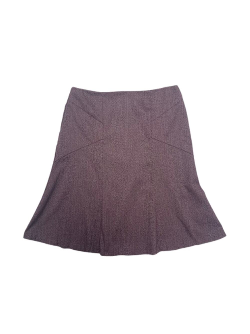 NEW YORK & CO Stretch Purple Tweed Fluted Midi Skirt | 4